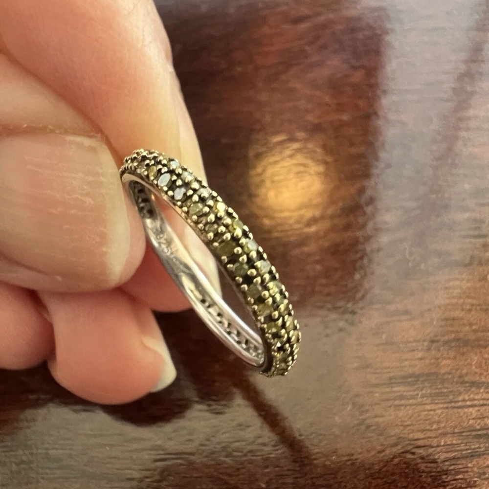 MDJ michael Drechsler yellow diamond sterling Silver Women's Ring size 6